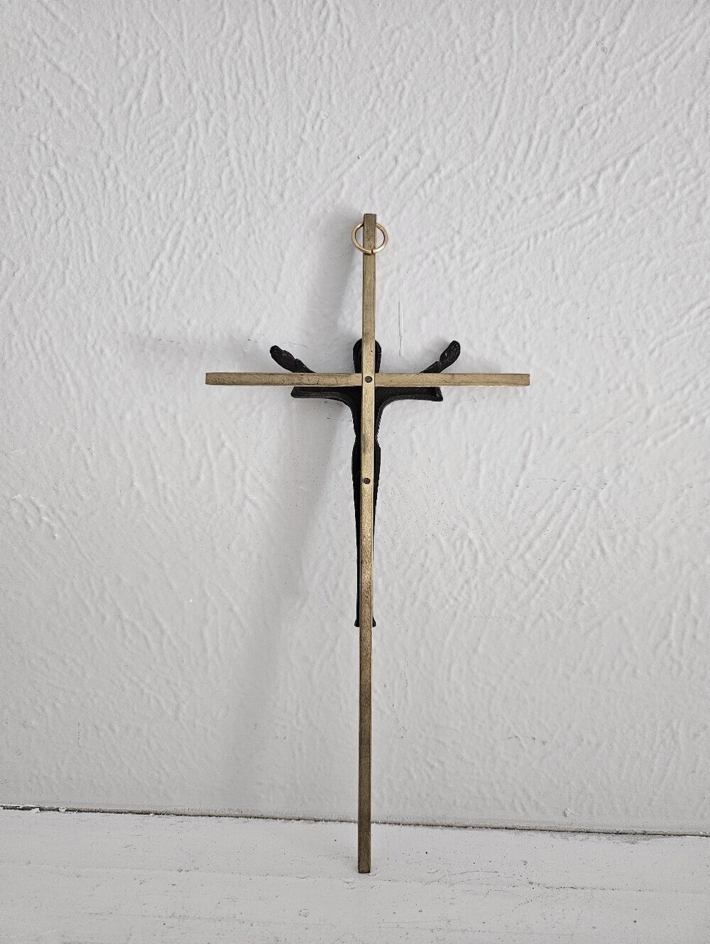 Vintage Brass Religious Art- Catholic Crucifix Wall Cross - Picture 4 of 5